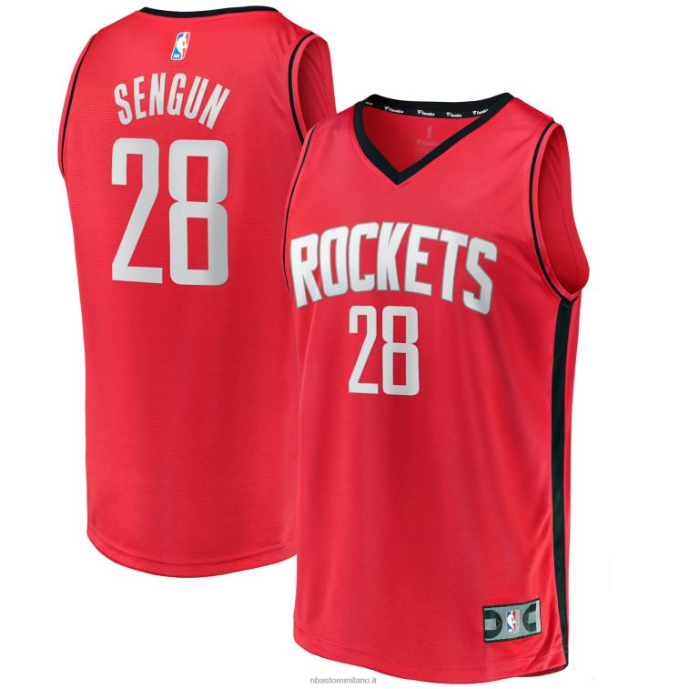 NBA 00F2L490 houston rockets alperen sengun maglia replica fast break rossa