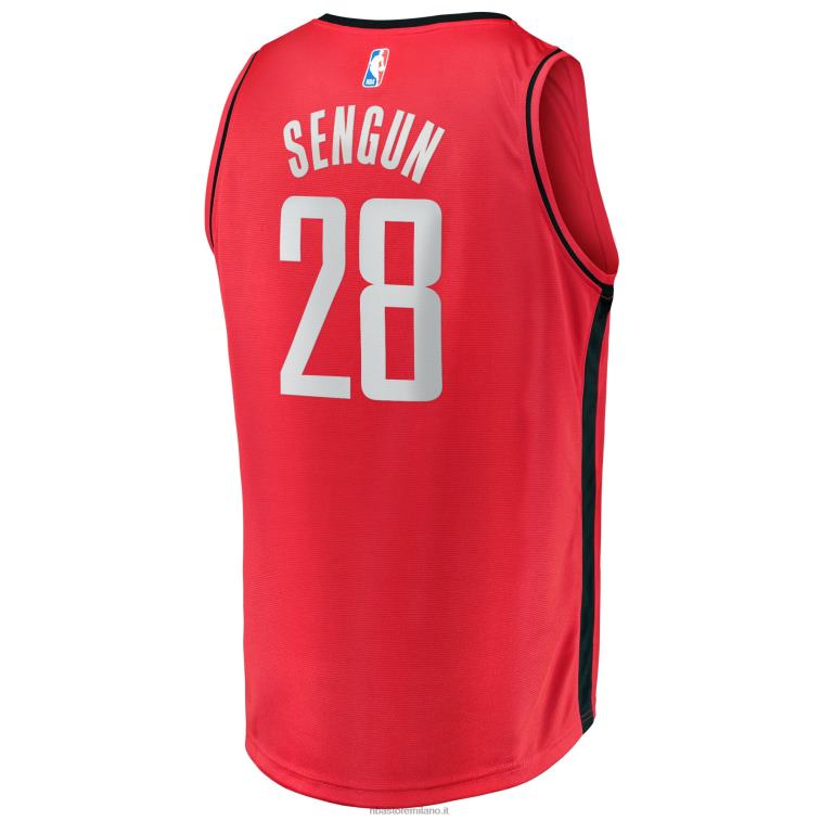 NBA 00F2L490 houston rockets alperen sengun maglia replica fast break rossa