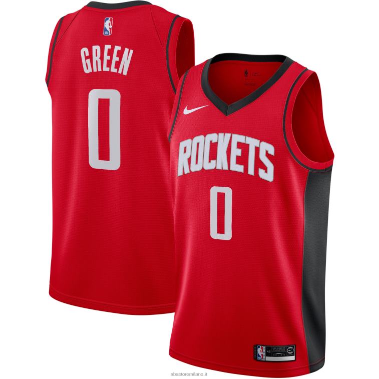NBA 00F2L5618 Houston Rockets Jalen Verde Nike Rosso 2021 Draft First Round Pick Maglia Swingman