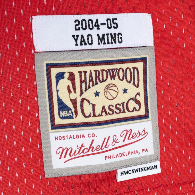 NBA 00F2L7804 houston rockets yao ming mitchell & ness navy/red hardwood classics split swingman jersey