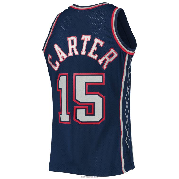 NBA 00F2L1957 new jersey nets vince carter mitchell & ness navy hardwood classics swingman jersey