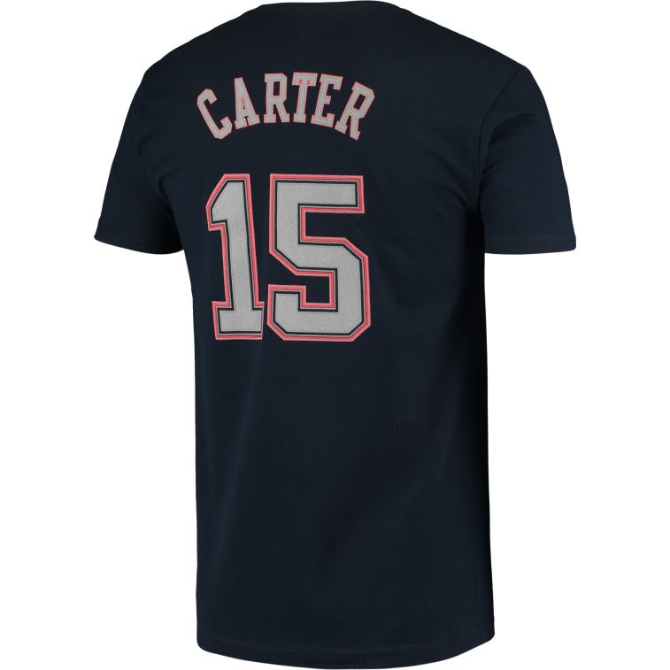 NBA 00F2L2197 new jersey nets vince carter mitchell & ness navy hardwood classics punto nome e numero t-shirt