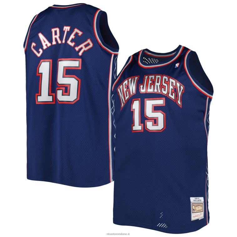 NBA 00F2L4769 new jersey nets vince carter navy big & tall hardwood classics swingman jersey