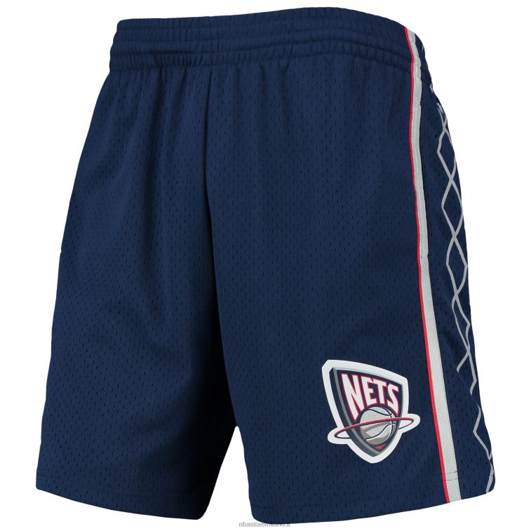 NBA 00F2L5034 New Jersey Nets mitchell & Ness Navy Hardwood Classics Pantaloncini Swingman