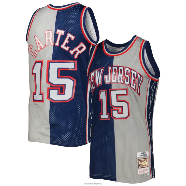 NBA 00F2L5307 new jersey reti vince carter navy/grigio hardwood classici split swingman jersey
