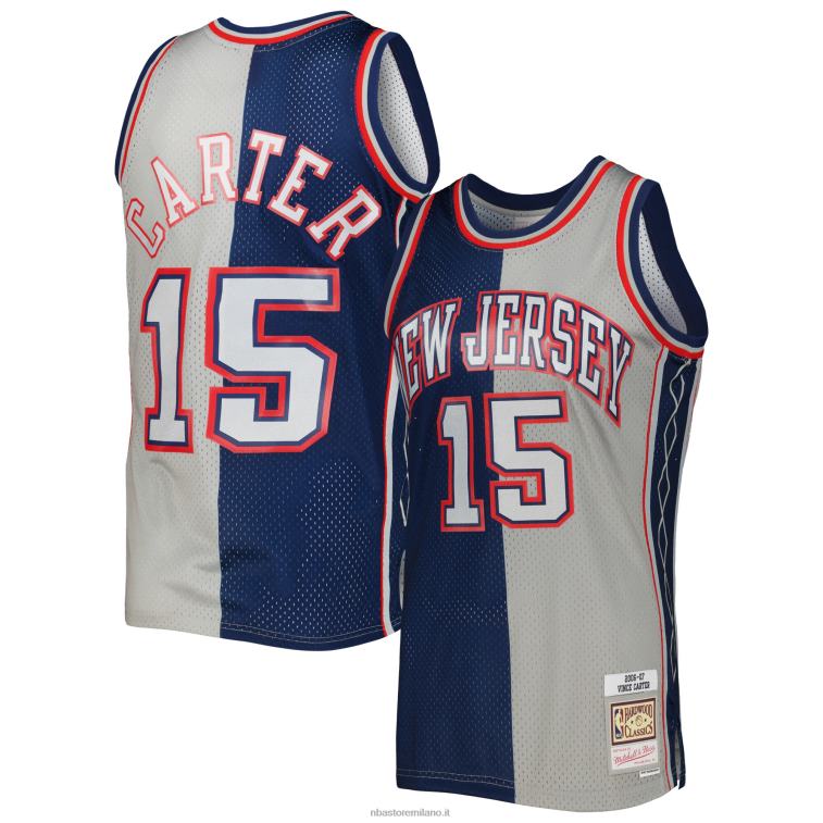 NBA 00F2L5307 new jersey reti vince carter navy/grigio hardwood classici split swingman jersey