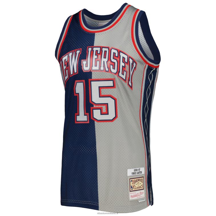 NBA 00F2L5307 new jersey reti vince carter navy/grigio hardwood classici split swingman jersey