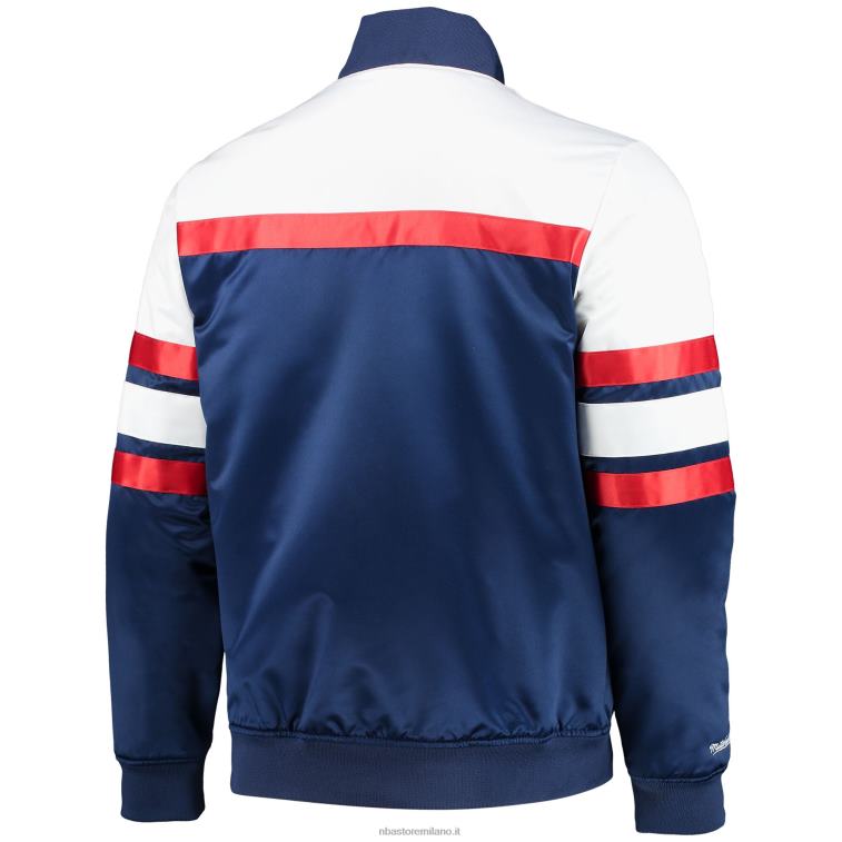 NBA 00F2L7361 new jersey nets mitchell & ness navy hardwood classics giacca full-snap satinata con script