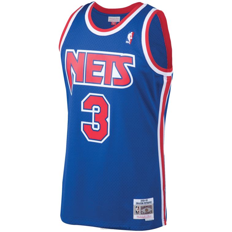 NBA 00F2L7751 new jersey nets drazen petrovic maglia swingman mitchell & ness royal 199hardwood classics