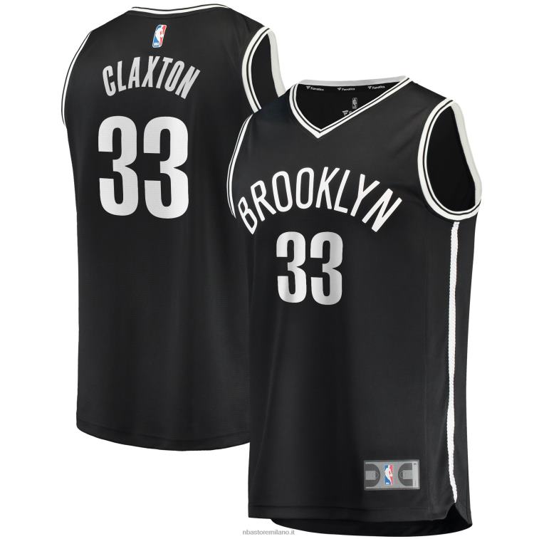 NBA 00F2L1142 brooklyn nets nicolas claxton maglia nera giocatore contropiede