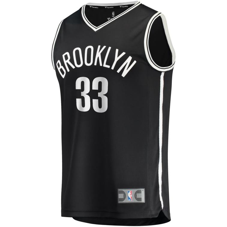 NBA 00F2L1142 brooklyn nets nicolas claxton maglia nera giocatore contropiede