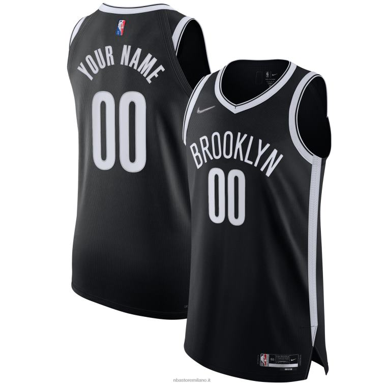 NBA 00F2L1178 brooklyn nets nike black diamond swingman maglia personalizzata autentica