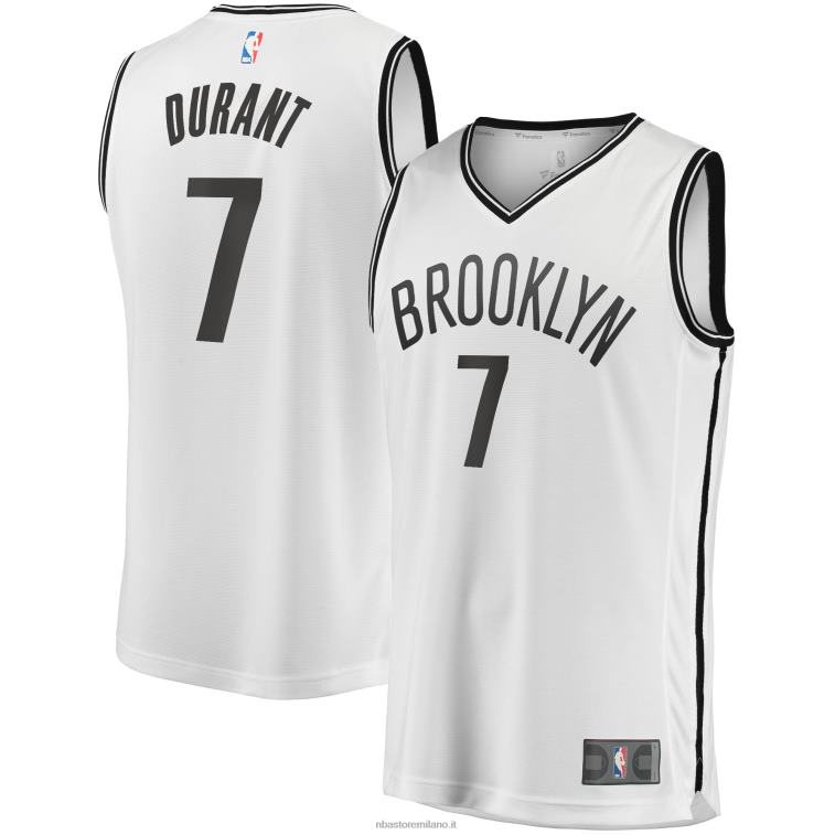 NBA 00F2L2700 brooklyn nets kevin durant bianco 2019 maglia movimento giocatore contropiede
