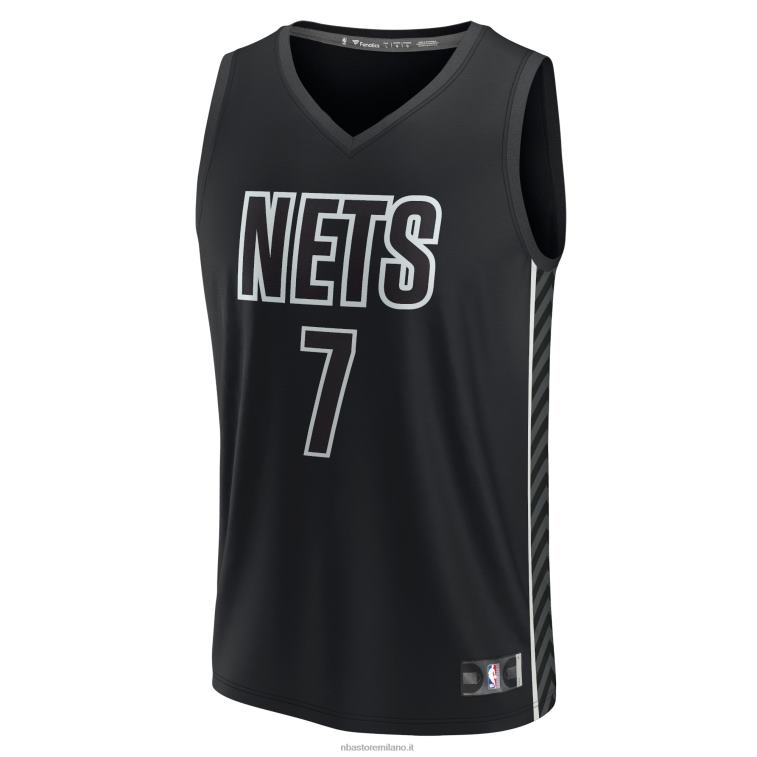 NBA 00F2L2954 brooklyn nets kevin durant maglia giocatore contropiede nera
