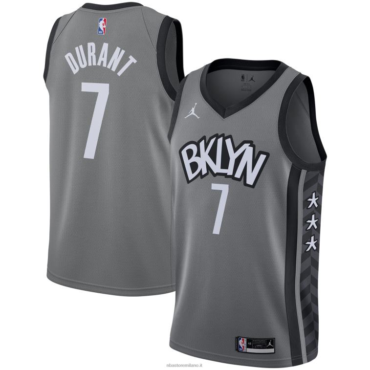 NBA 00F2L330 brooklyn nets kevin durant jordan marca maglia swingman grigia