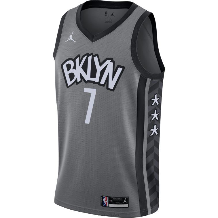 NBA 00F2L330 brooklyn nets kevin durant jordan marca maglia swingman grigia