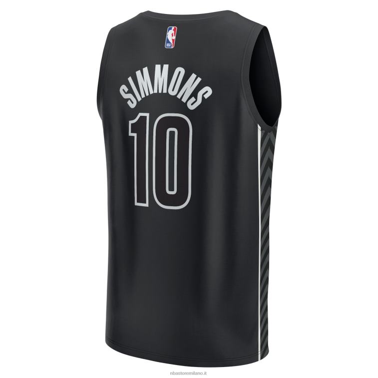 NBA 00F2L4201 brooklyn nets ben simmons maglia nera giocatore contropiede