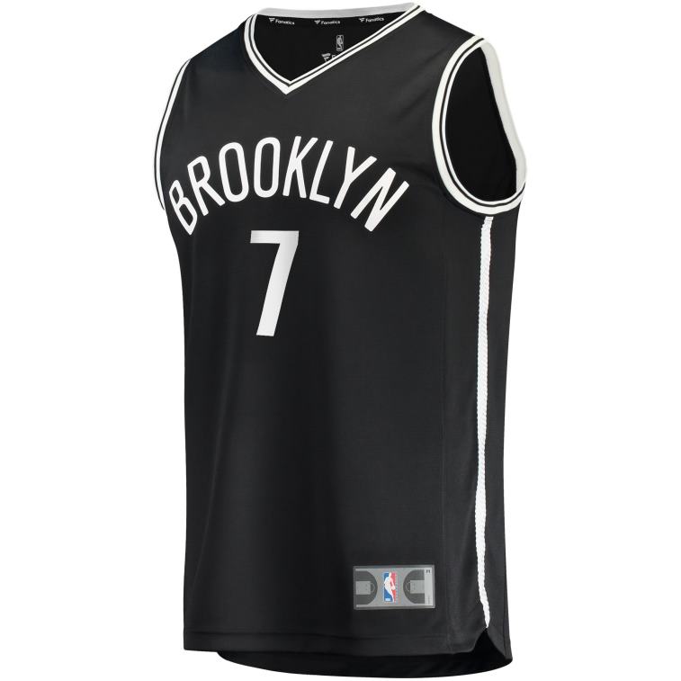 NBA 00F2L463 brooklyn nets kevin durant maglia replica fast break nera
