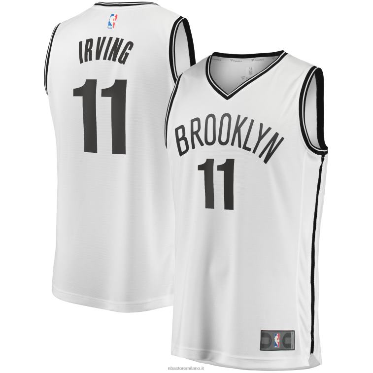 NBA 00F2L7847 brooklyn nets kyrie irving maglia movimento giocatore fast break bianco 2019