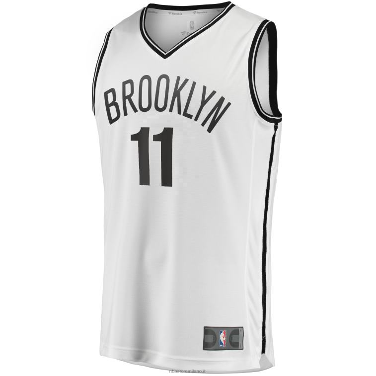NBA 00F2L7847 brooklyn nets kyrie irving maglia movimento giocatore fast break bianco 2019