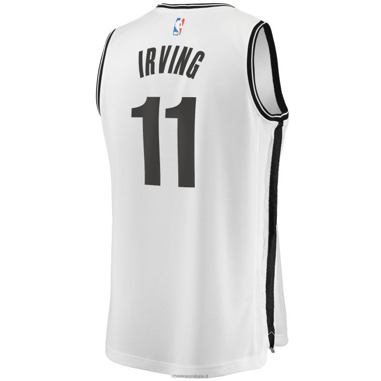 NBA 00F2L7847 brooklyn nets kyrie irving maglia movimento giocatore fast break bianco 2019