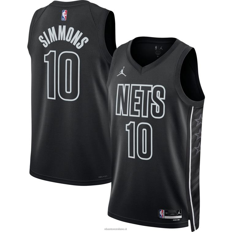 NBA 00F2L7895 brooklyn nets ben simmons jordan maglia swingman nera