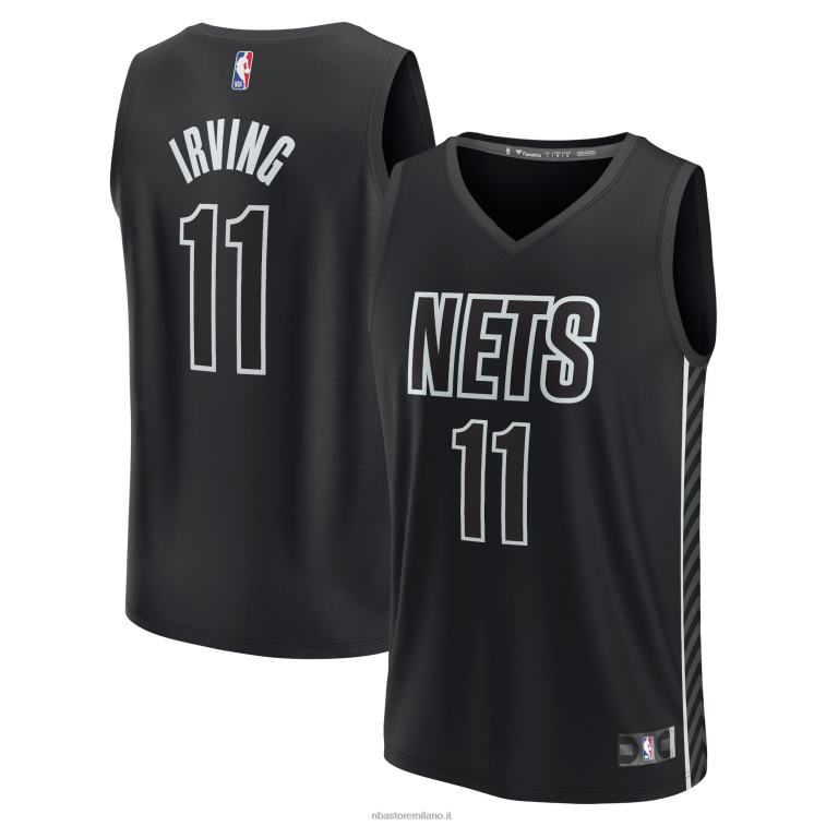 NBA 00F2L8060 brooklyn nets kyrie irving maglia nera giocatore contropiede