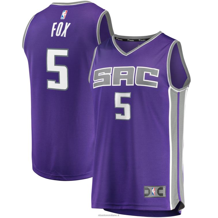 NBA 00F2L102 sacramento kings de'aaron fox replica maglia viola fast break player