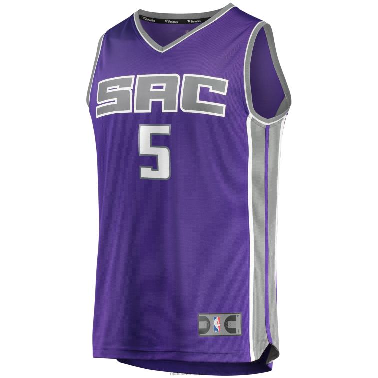 NBA 00F2L102 sacramento kings de\'aaron fox replica maglia viola fast break player