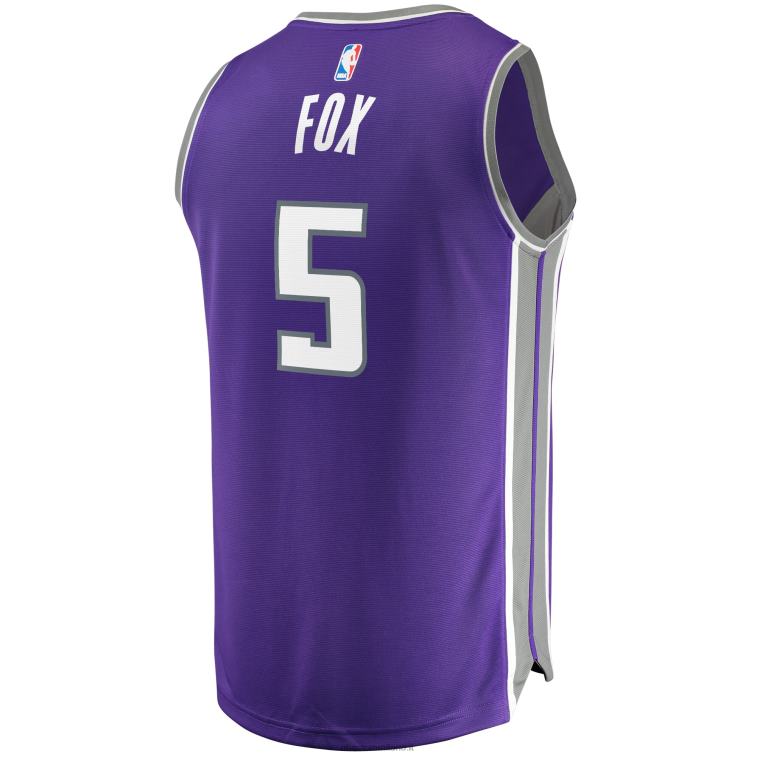 NBA 00F2L102 sacramento kings de\'aaron fox replica maglia viola fast break player