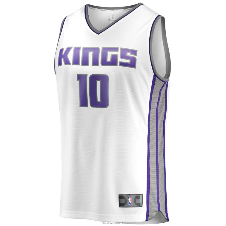NBA 00F2L1158 sacramento kings domantas sabonis maglia replica fast break bianca