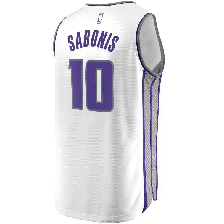 NBA 00F2L1158 sacramento kings domantas sabonis maglia replica fast break bianca