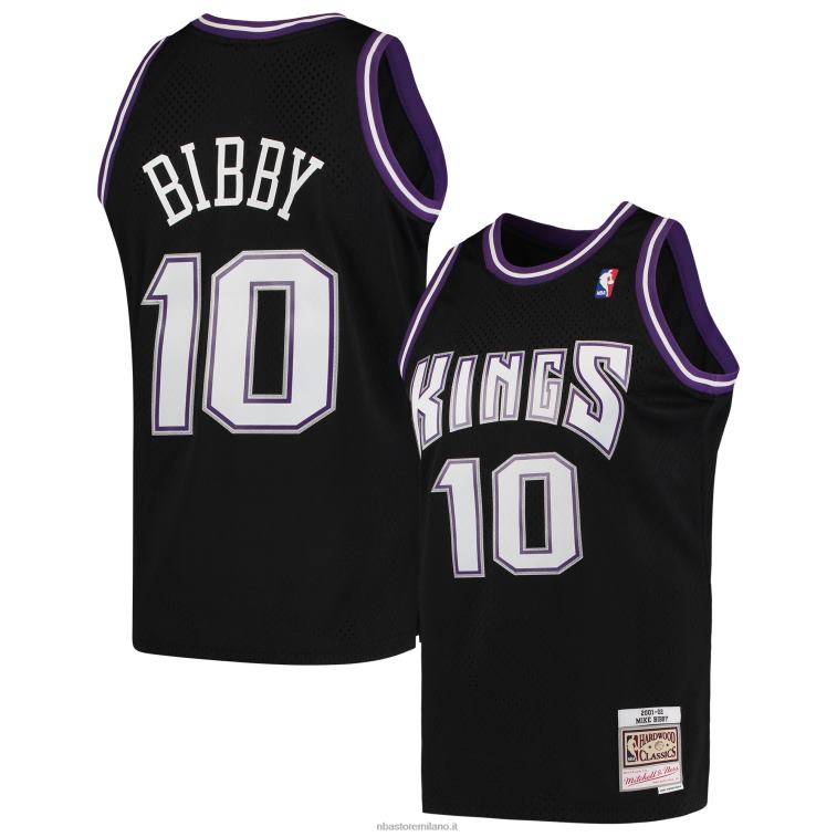 NBA 00F2L1444 sacramento kings mike bibby mitchell & ness black hardwood classics swingman jersey