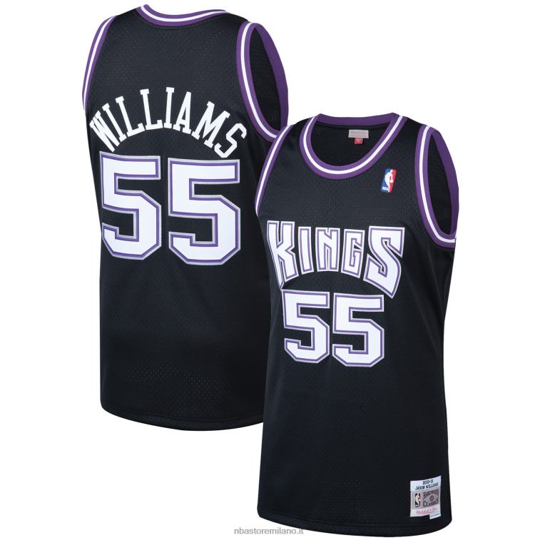 NBA 00F2L390 sacramento kings jason williams mitchell & ness black hardwood classics swingman player jersey