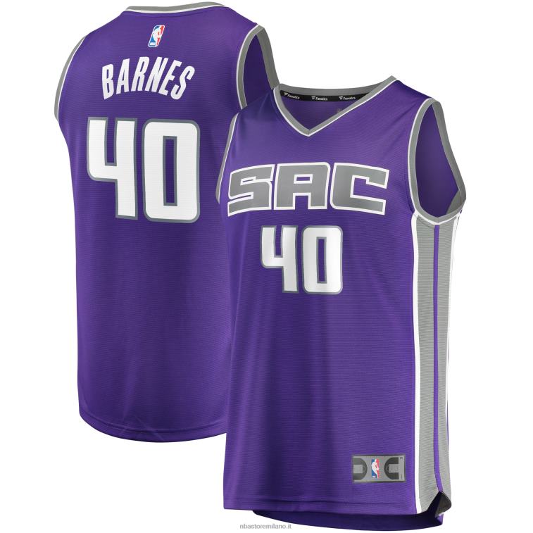 NBA 00F2L5599 sacramento kings harrison barnes viola fast break replica giocatore maglia
