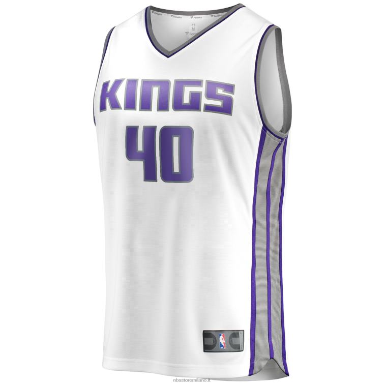 NBA 00F2L7983 sacramento kings harrison barnes maglia replica giocatore bianco fast break