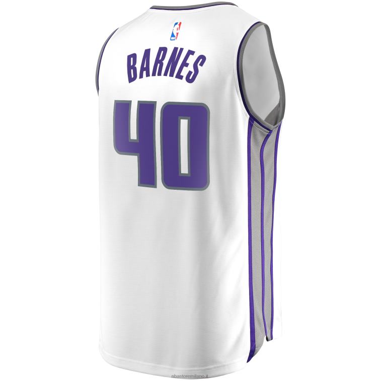 NBA 00F2L7983 sacramento kings harrison barnes maglia replica giocatore bianco fast break