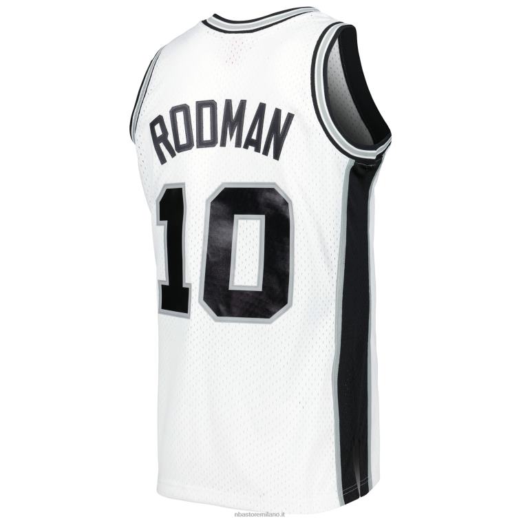 NBA 00F2L2426 san antonio spurs dennis rodman mitchell & ness bianco 1993-94 hardwood classici maglia swingman
