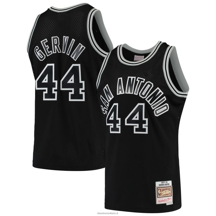 NBA 00F2L4310 san antonio spurs george gervin black 1977-78 hardwood classics maglia da giocatore swingman