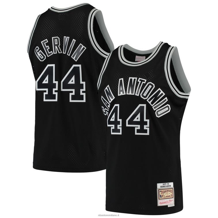 NBA 00F2L4310 san antonio spurs george gervin black 1977-78 hardwood classics maglia da giocatore swingman