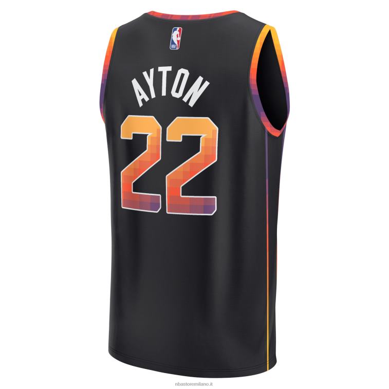 NBA 00F2L1000 phoenix suns deandre ayton maglia nera giocatore fast break