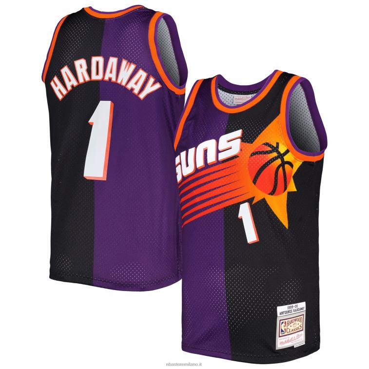 NBA 00F2L1514 phoenix suns penny hardaway mitchell & ness viola/nero hardwood classici split swingman jersey