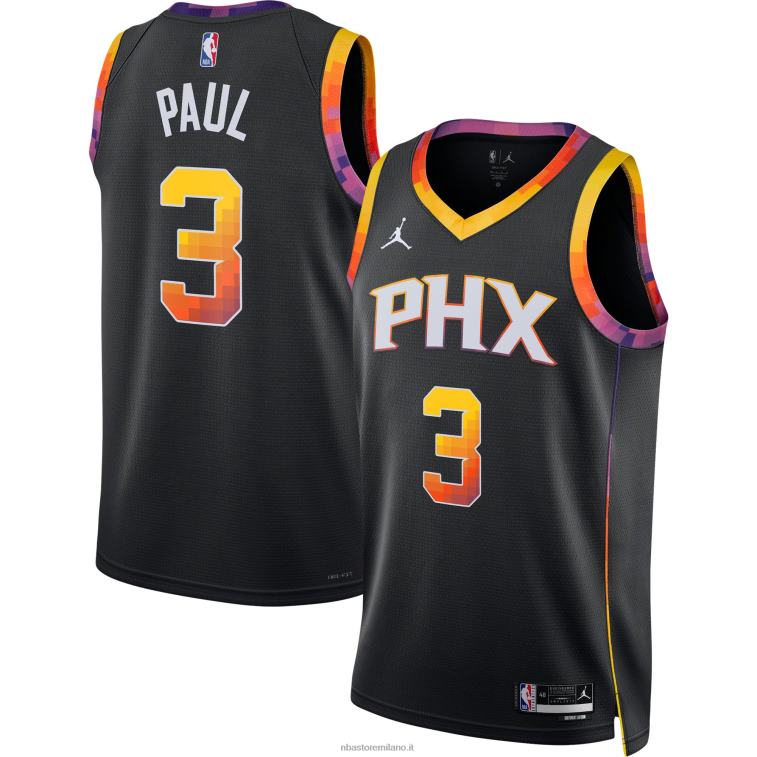 NBA 00F2L1806 phoenix suns chris paul jordan marca maglia swingman nera