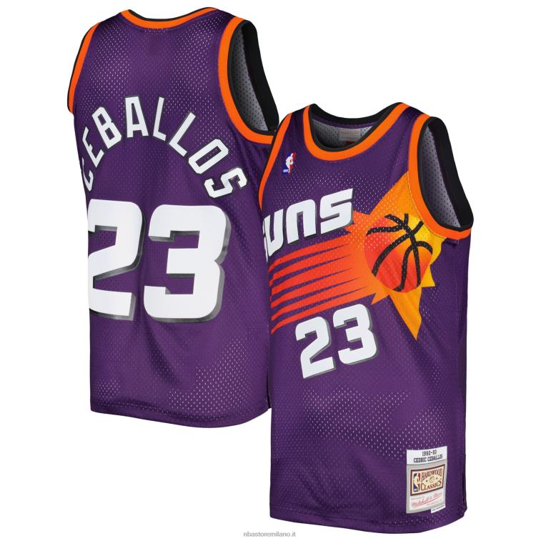 NBA 00F2L2425 phoenix suns cedric ceballos mitchell & ness viola hardwood classici maglia swingman