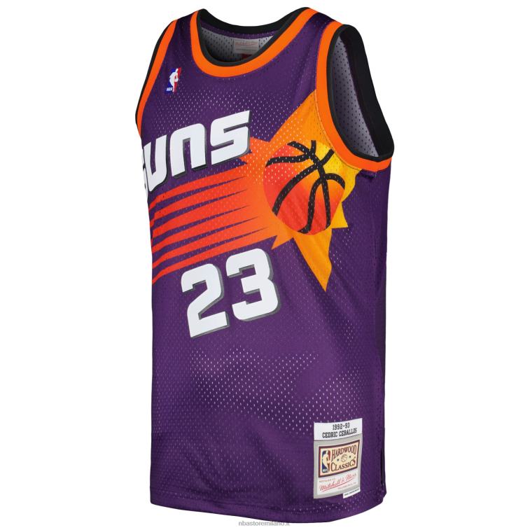 NBA 00F2L2425 phoenix suns cedric ceballos mitchell & ness viola hardwood classici maglia swingman