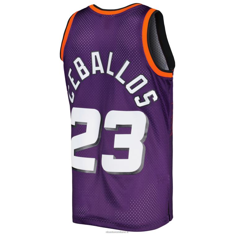 NBA 00F2L2425 phoenix suns cedric ceballos mitchell & ness viola hardwood classici maglia swingman