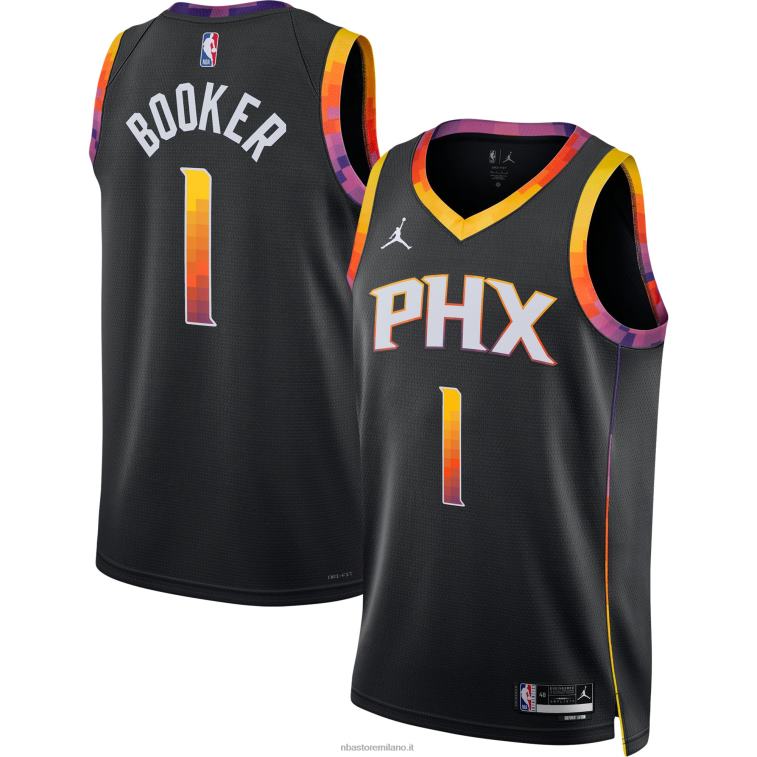 NBA 00F2L32 phoenix suns devin booker jordan marca maglia swingman nera