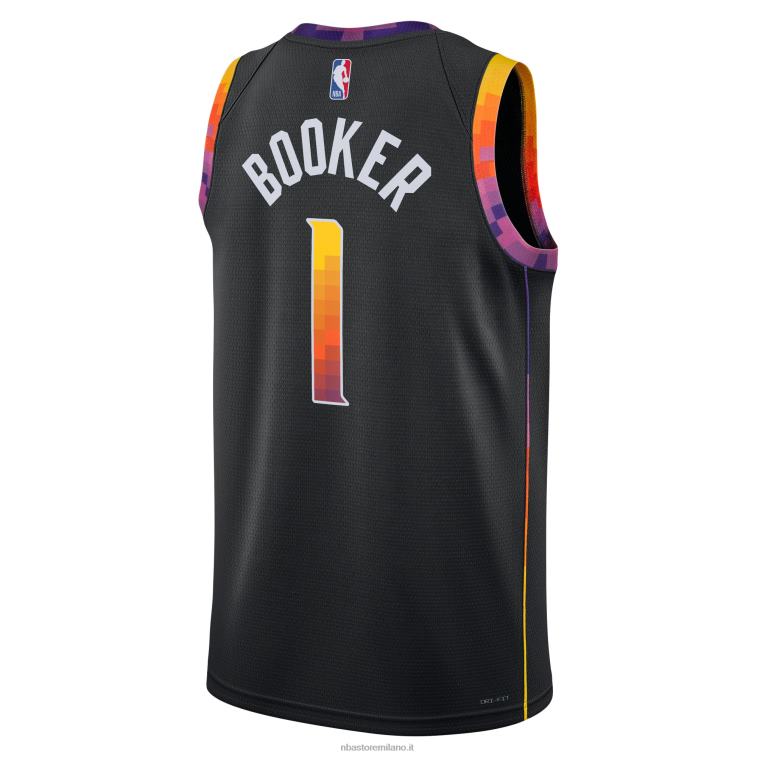 NBA 00F2L32 phoenix suns devin booker jordan marca maglia swingman nera