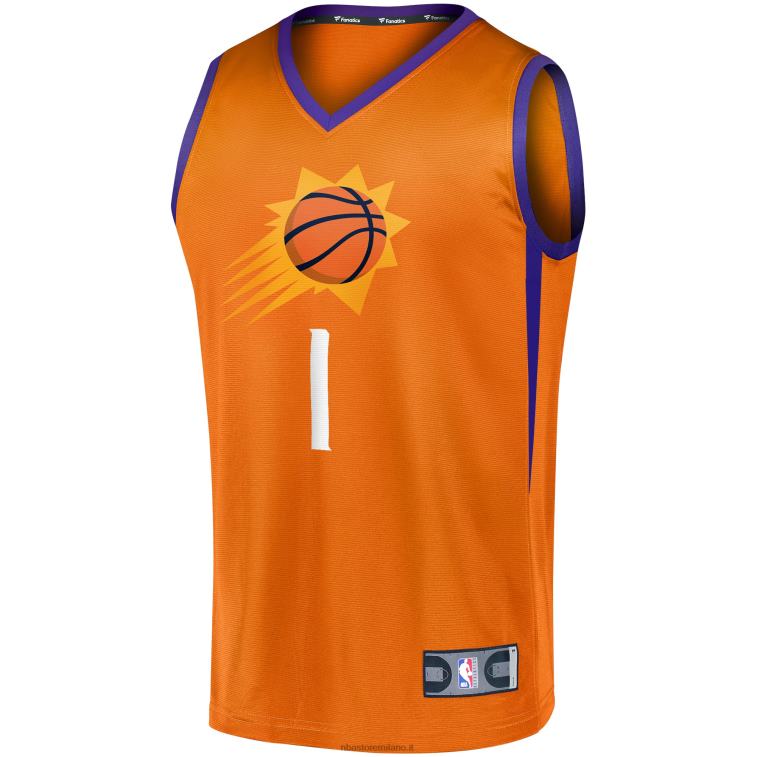 NBA 00F2L4840 phoenix suns devin booker maglia replica team fast break arancione