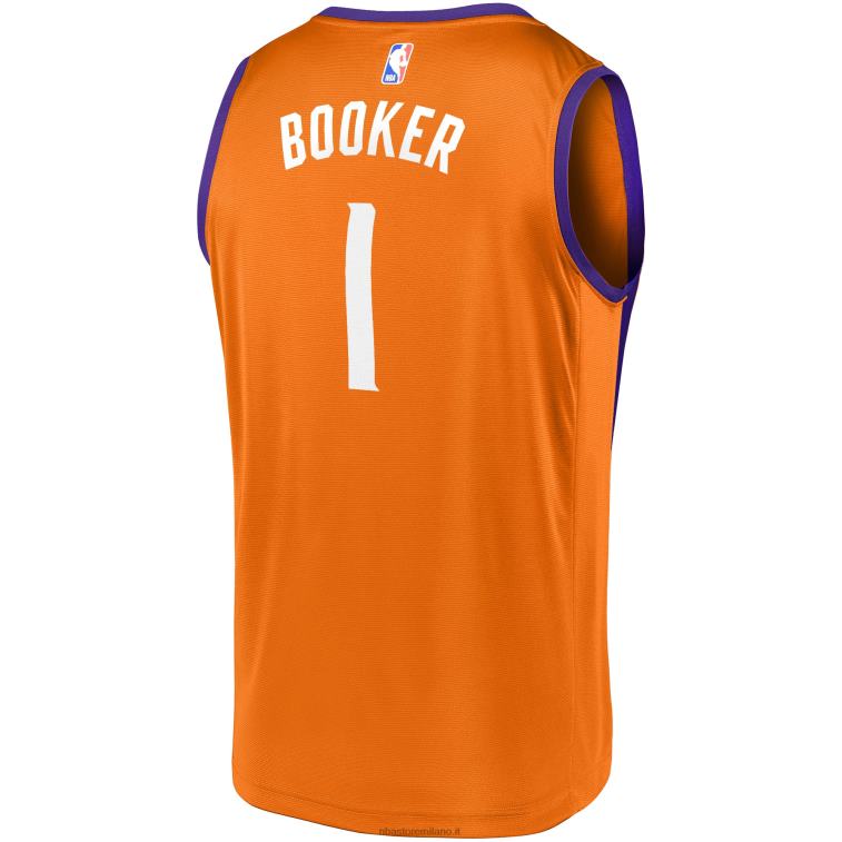 NBA 00F2L4840 phoenix suns devin booker maglia replica team fast break arancione